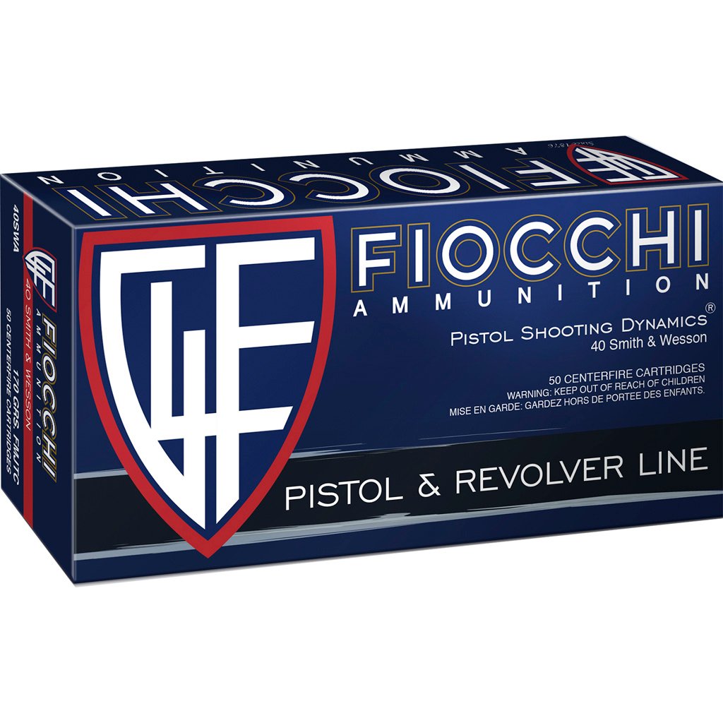 Fiocchi Range Dynamics Pistol Ammo 40 S&W 170 gr. FMJTC 50 rd.