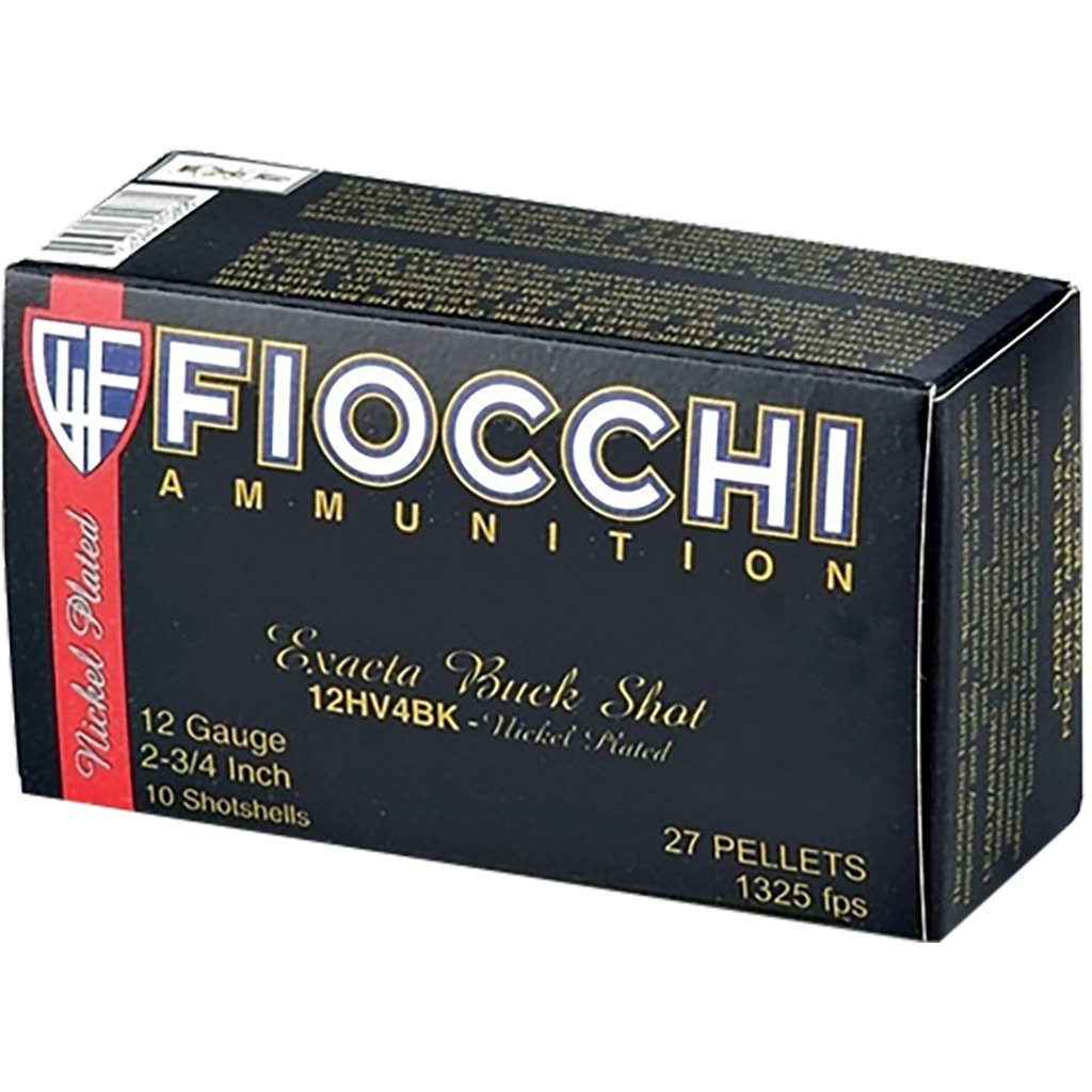 1703012_1.jpg Fiocchi Defense Dynamics Shotgun Loads 12 ga. 2.75 in. 27 Pellet 4 Buck HV 10 rd.