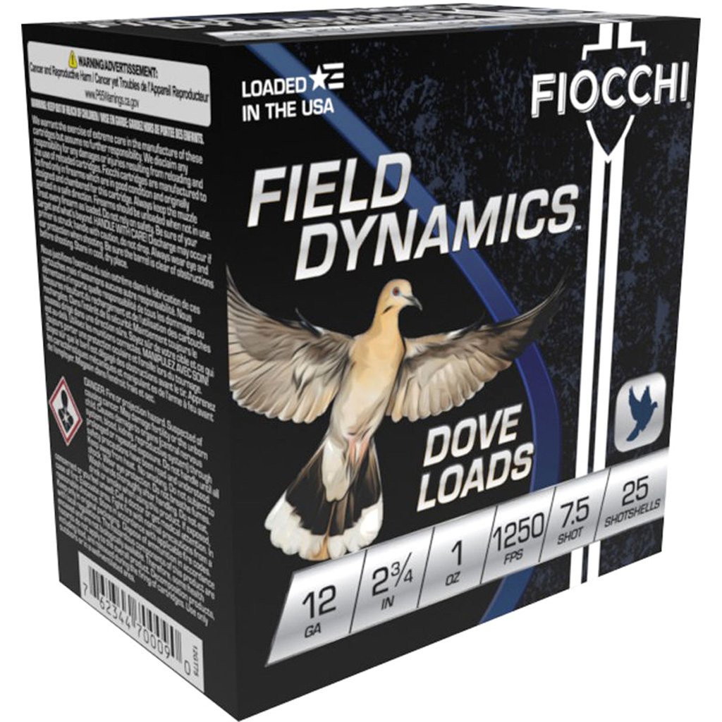1703038_3.jpg Fiocchi Dove & Target Loads 12 ga. 2.75 in. 1 oz. 7.5 Shot 25 rd.