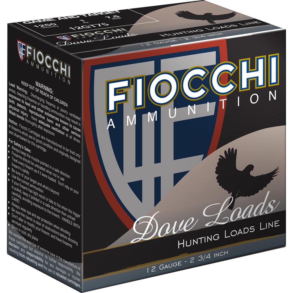 1703042_1.jpg Fiocchi Dove & Target Loads 20 ga. 2.75 in. 7/8 oz. 7.5 Shot 25 rd.