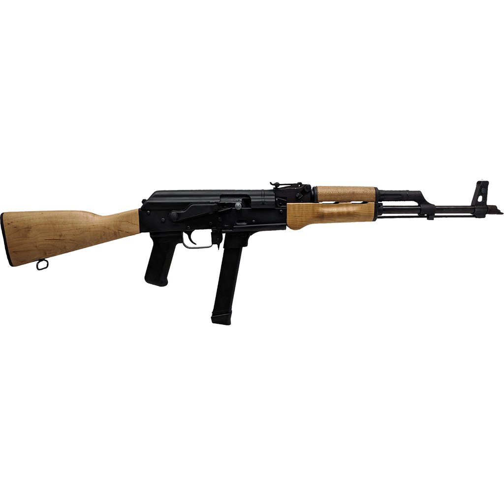 Century WASR-M Rifle 9mm 17.5 in. Wood 33 rd. Glock Mag