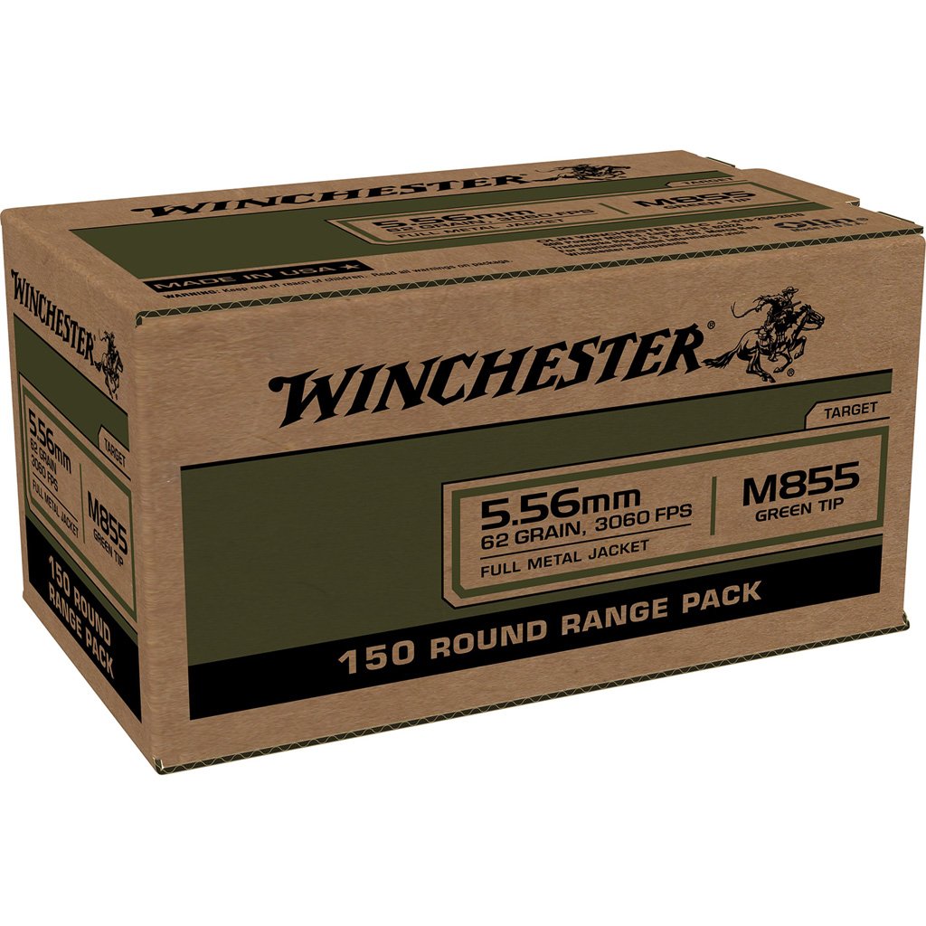 1703935_1 Winchester USA M855 Rifle Ammo 5.56 62 gr. FMJ 150 rd.