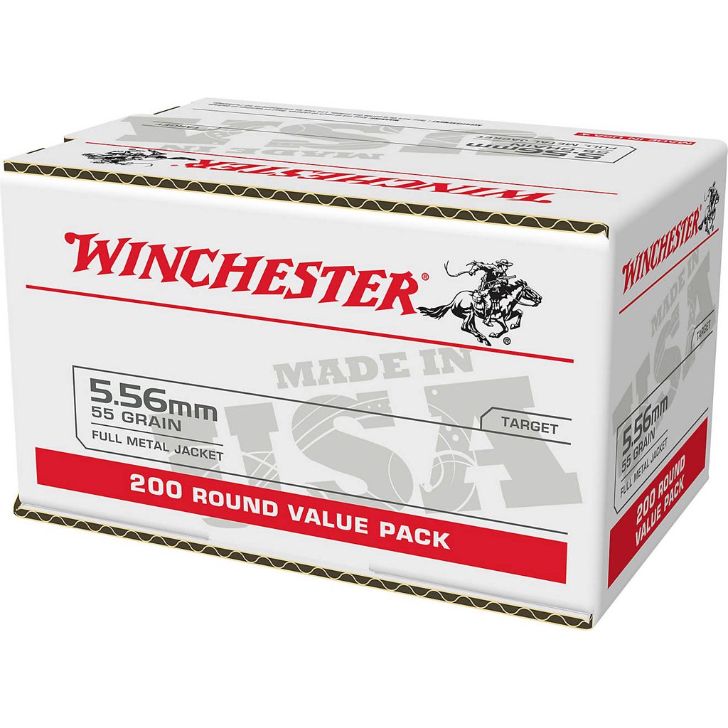 1703938_1 Winchester USA Rifle Ammo 5.56mm 55 gr. FMJ 200 rd.