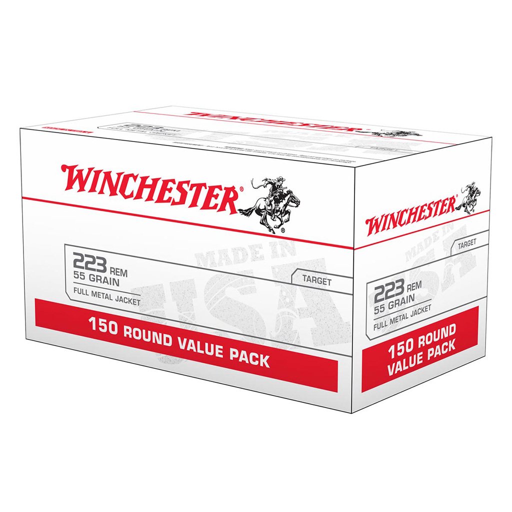 Winchester USA Rifle Ammo 223 Rem. 55 gr. FMJ 150 rd.