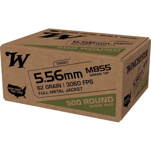 1703946_1 Winchester USA M855 Rifle Ammo 5.56 62 gr. FMJ 500 rd.