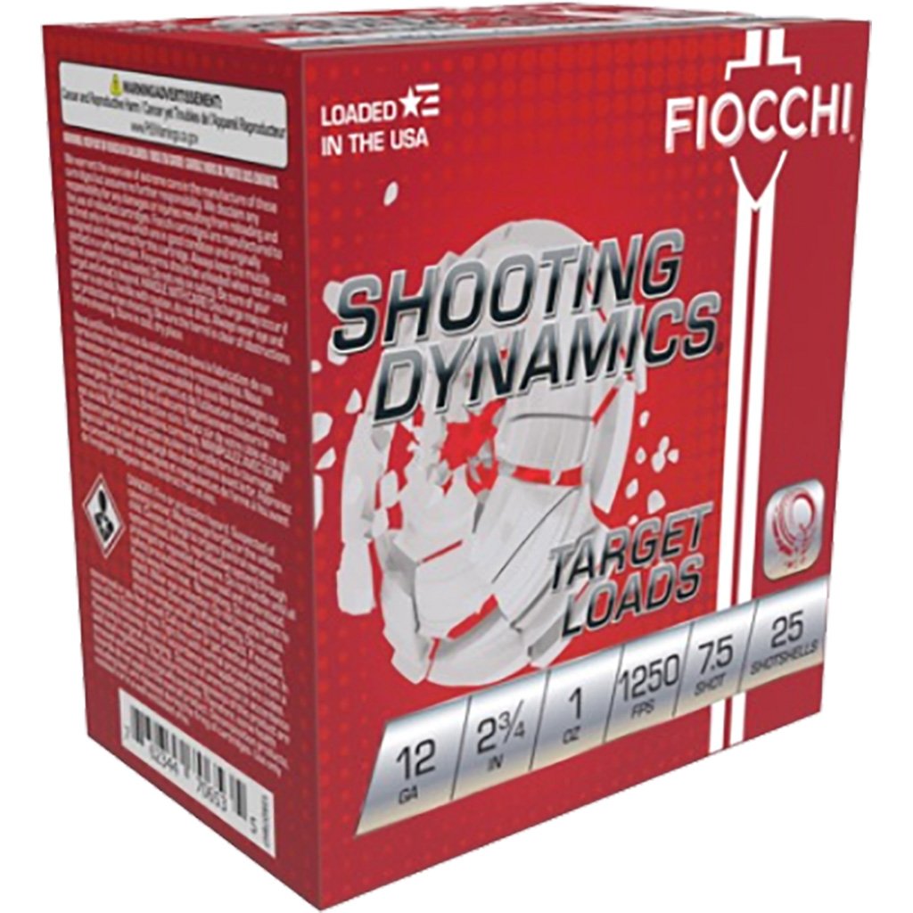 1704127_1.jpg Fiocchi Shooting Dynamics Shotgun Loads 12 ga. 2.75 in. 1 oz. 1250 FPS 7.5 Shot 25 rd.