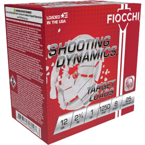 1704128_1.jpg Fiocchi Shooting Dynamics Shotgun Loads 12 ga. 2.75 in. 1 oz. 1250 FPS 8 Shot 25 rd.