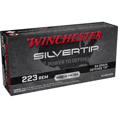 1704138_1.jpg Winchester Silvertip Rifle Ammo 223 Rem. 64 gr. Defense Tip 20 rd.