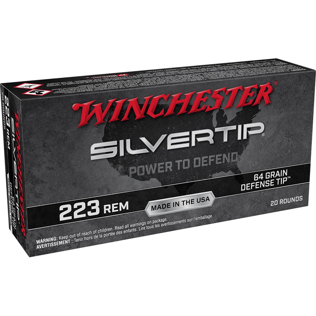 Winchester Silvertip Rifle Ammo 223 Rem. 64 gr. Defense Tip 20 rd.