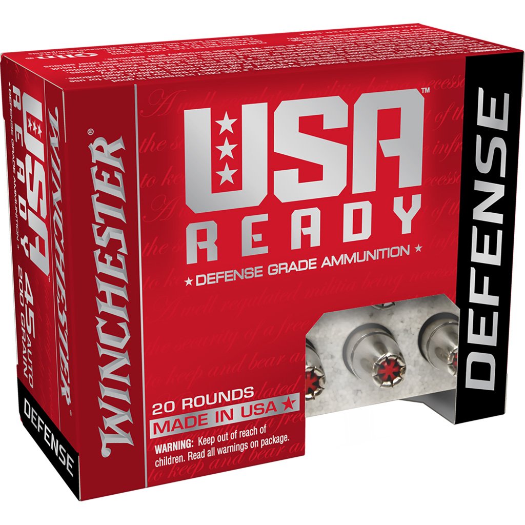 1704151_1.jpg Winchester USA Ready Defense Pistol Ammo 45 ACP 200 gr. Hex-Vent HP 20 rd.