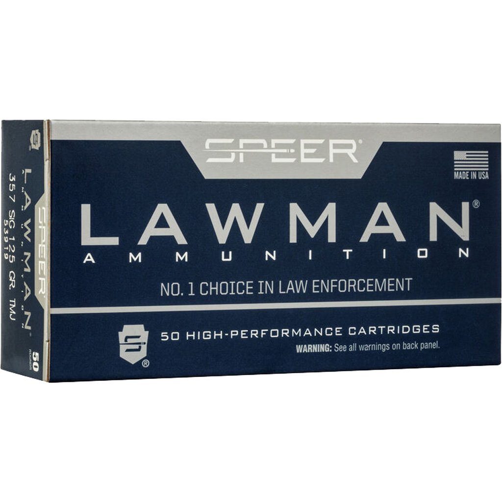 1704492_1.jpg Speer Lawman Pistol Ammo 357 Sig 125 gr. TMJ 50 rd.