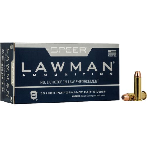 1704493_1.jpg Speer Lawman Pistol Ammo 38 Spl. 158 gr. TMJ 50 rd.