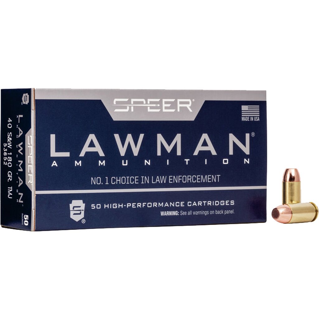 1704495_1.jpg Speer Lawman Pistol Ammo 40 S&W 180 gr. TMJ 50 rd.