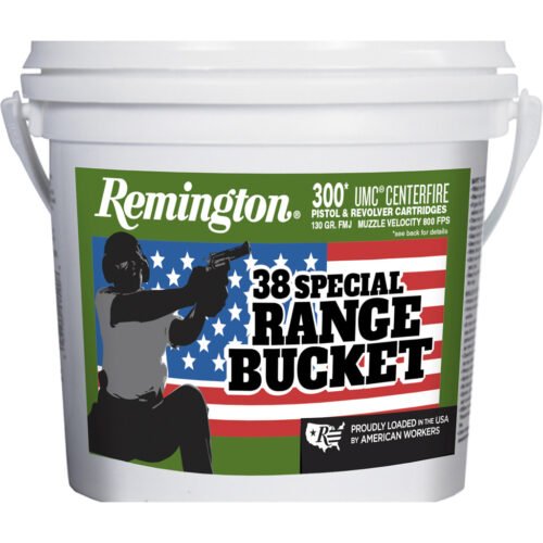 1704555_1.jpg Remington Range Bucket UMC Pistol Ammo 38 Spl. 130 gr. FMJ 300 rd.