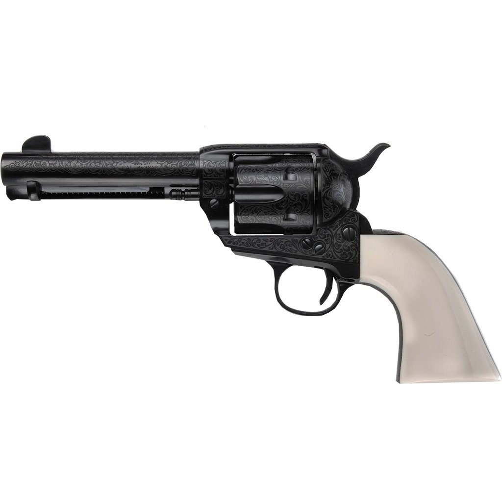 1705540_1.jpg Pietta 1873 GWII The Shootist Revolver 45 LC 4.75 in. Laser Engraved Blue Ultra Ivory