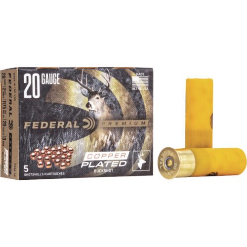 1705570_1.jpg Federal Premium Vital Shok Shotgun Ammo 20 ga. 2.75 in. 20 Pellets 3 Buck 5 rd.