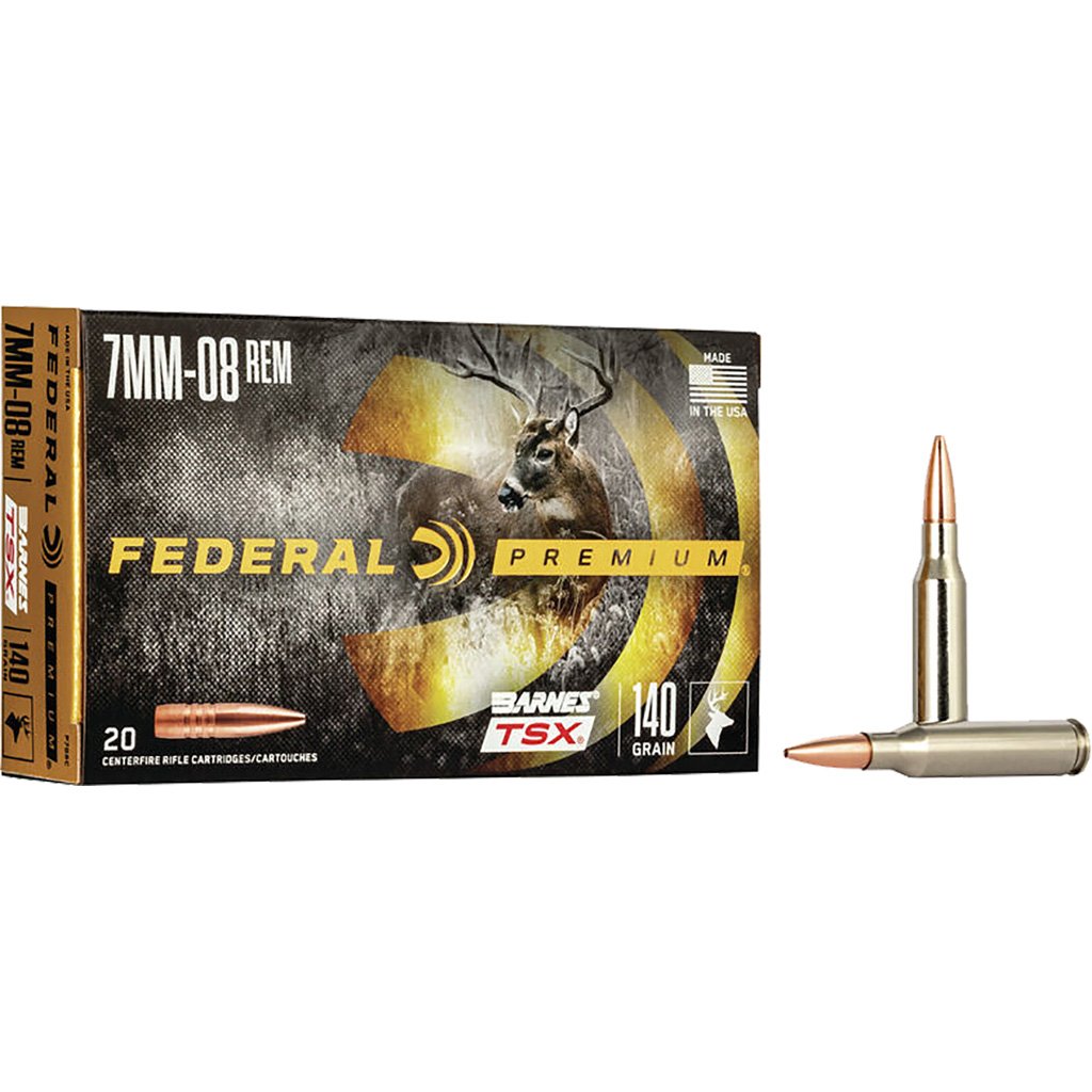 1705650_1.jpg Federal Premium Rifle Ammo 7mm-08 Rem. 140 gr. Barnes TSX 20 rd.