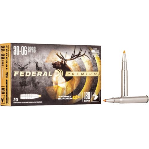1705672_1.jpg Federal Premium Rifle Ammo 30-06 Sprg. 180 gr. Trophy Bonded Tip 20 rd.