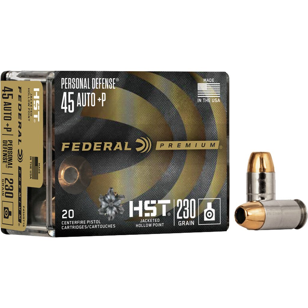 1705746_1.jpg Federal Premium Personal Defense Handgun Ammo 45 ACP +P 230 gr. HST JHP 20 rd.