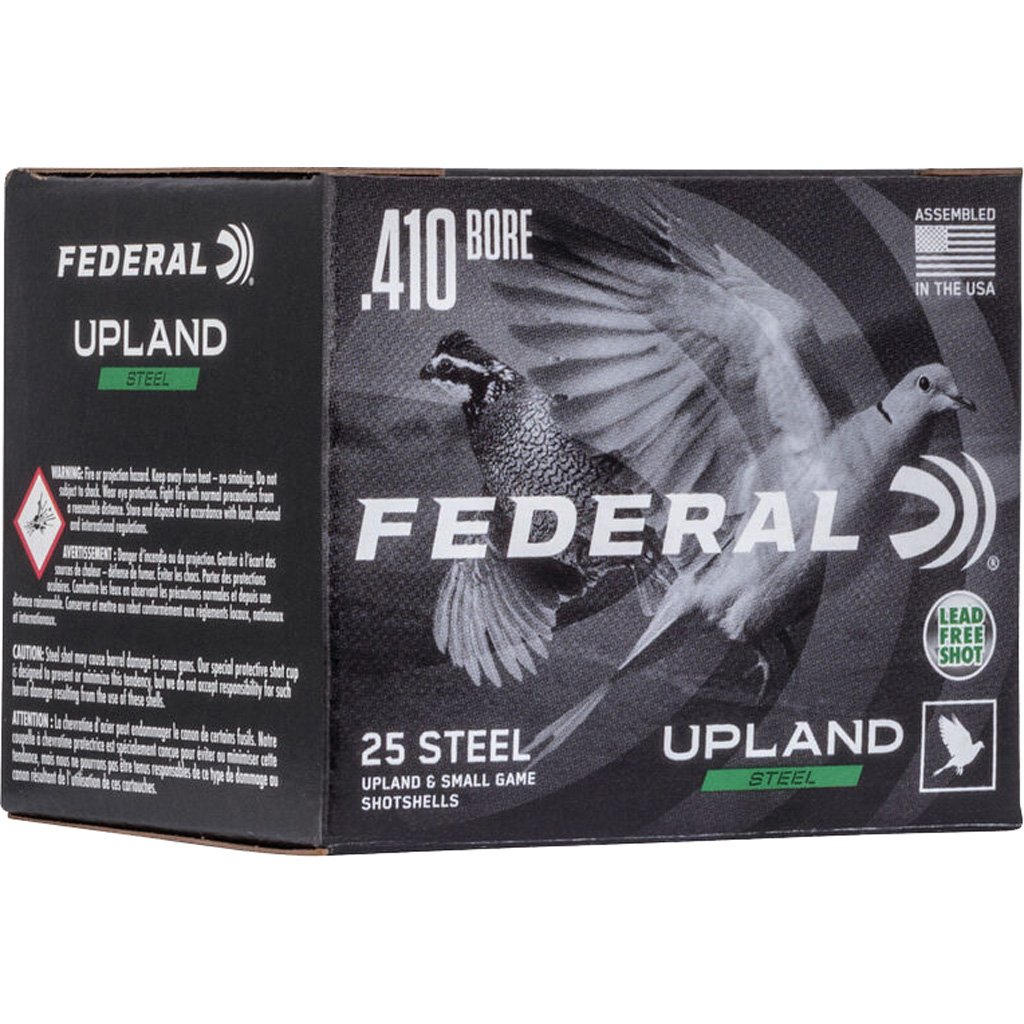 1705796_1.jpg Federal Upland Steel Shotgun Ammo 410 ga. 3 in. 3/8 oz. 7.5 Shot 25 rd.