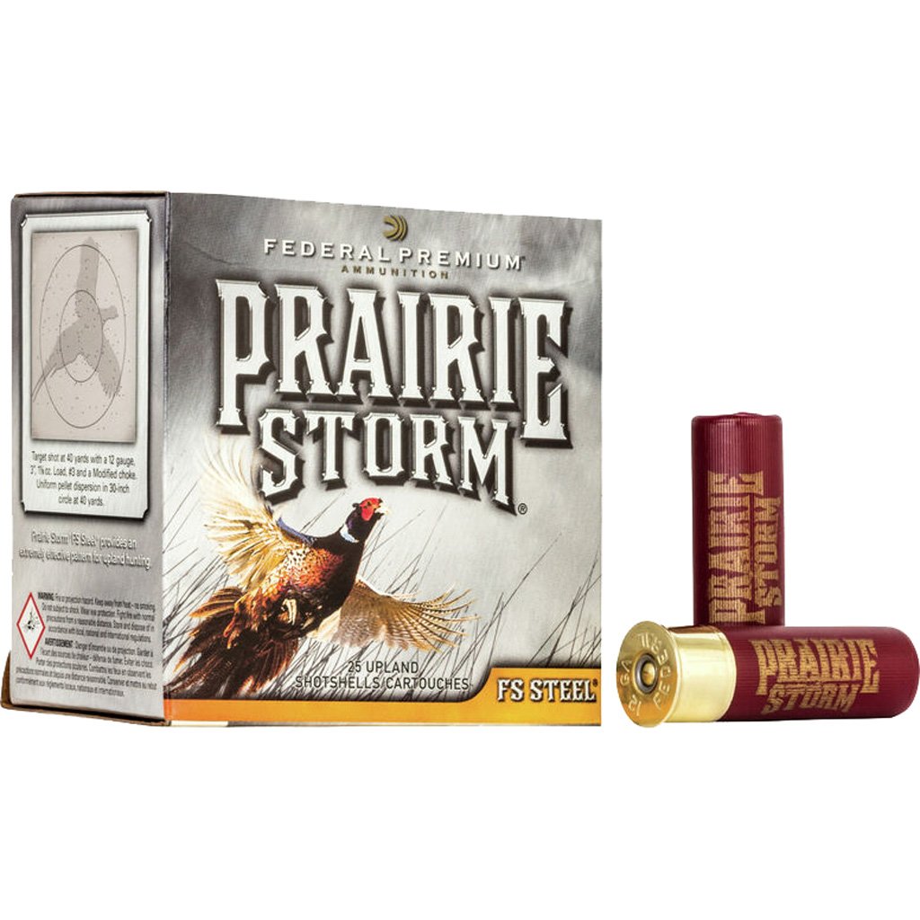 1705797_1.jpg Federal Prairie Storm FS Steel Shotgun Ammo 12 ga. 2.75 in. 1 1/8 oz. 3 Shot 25 rd.