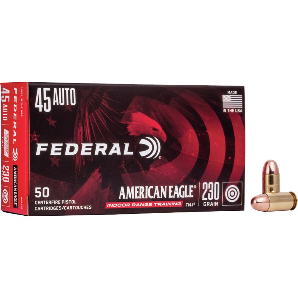1705892_1.jpg Federal American Eagle Pistol Ammo 45 ACP 230 gr. TMJ 50 rd.