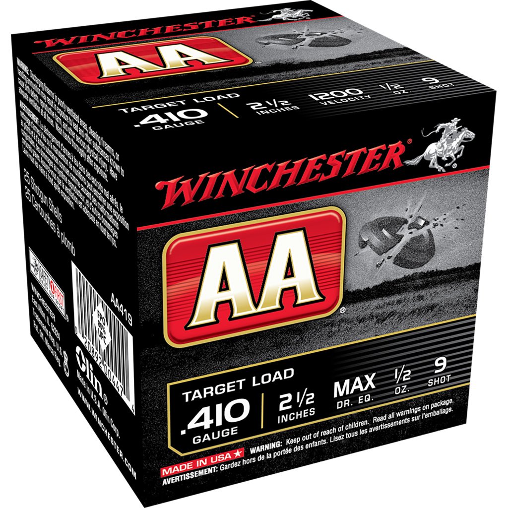 Winchester AA Target Load 410 ga. 2.5 in. 1/2 oz. 9 Shot 25 rd.