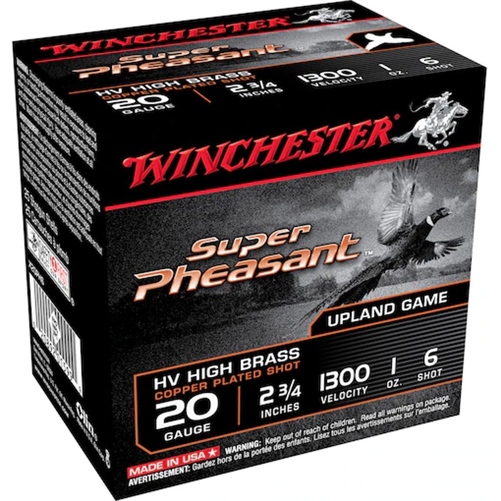 1706499_1.jpg Winchester Super Pheasant Shotgun Load 20 ga. 2.75 in. 1 oz. HV HB 6 Shot 25 rd.