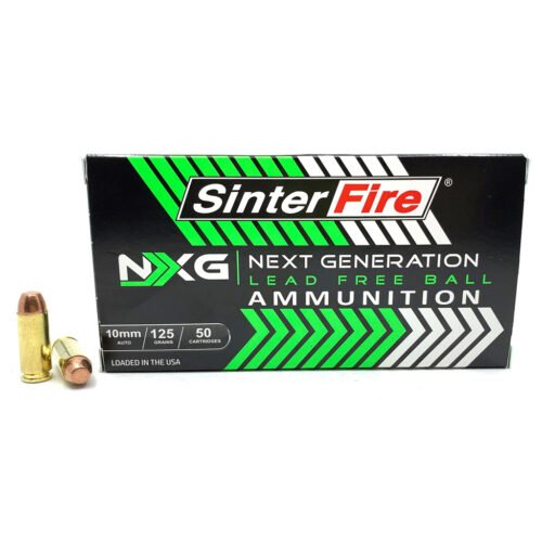 Sinterfire NXG Lead Free Ball Pistol Ammo 10mm 125 gr. Lead-Free Ball 50 rd.