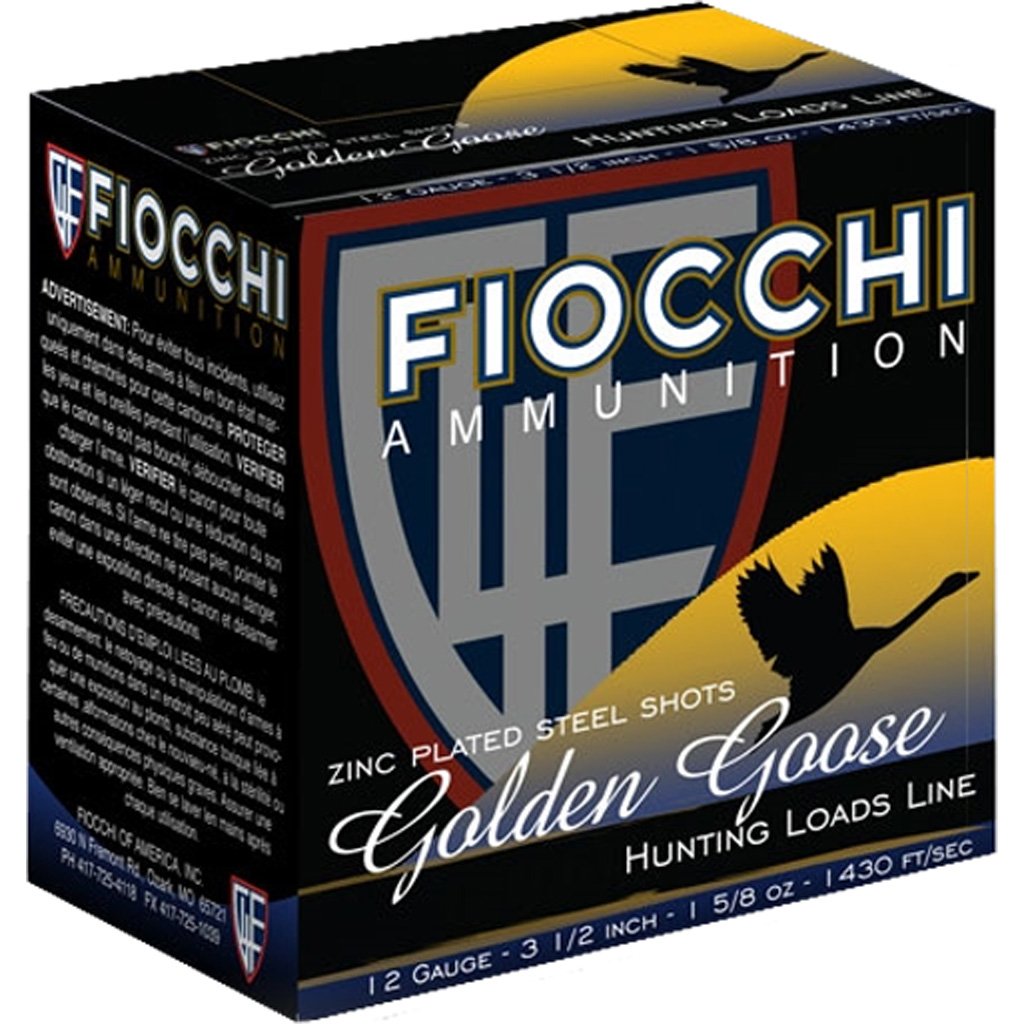 1708150_1.jpg Fiocchi Golden Goose Shotgun Ammo 12 ga. 3.5 in. 1 5/8 oz. 1430 FPS BB Shot 25 rd.