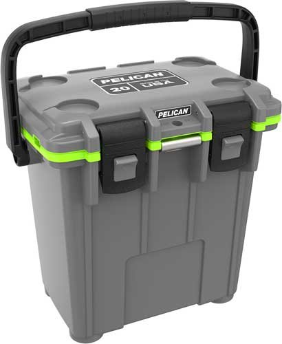 PELICAN COOLERS IM 20 QUART - ELITE DKGRAY/GREEN LEG CUT OUT