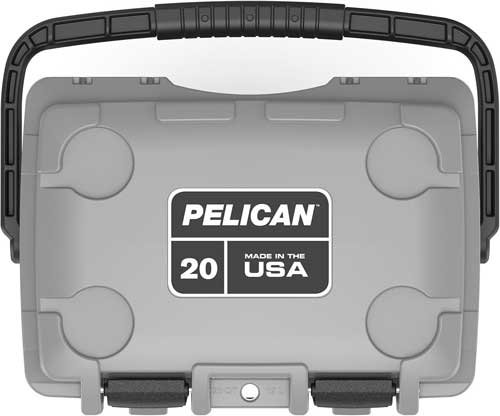 20q1dkgryegrn_top.jpg PELICAN COOLERS IM 20 QUART - ELITE DKGRAY/GREEN LEG CUT OUT