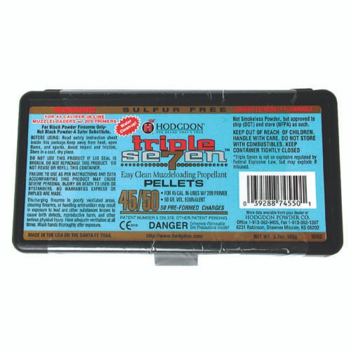 Hodgdon Triple Seven Pellets .45 cal. 50 gr. 50 pk. HAZMAT