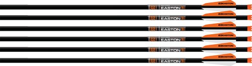 EASTON XBOW BOLT 9MM CARBON - 22" W/3" VANES HALF MOON 6-PK