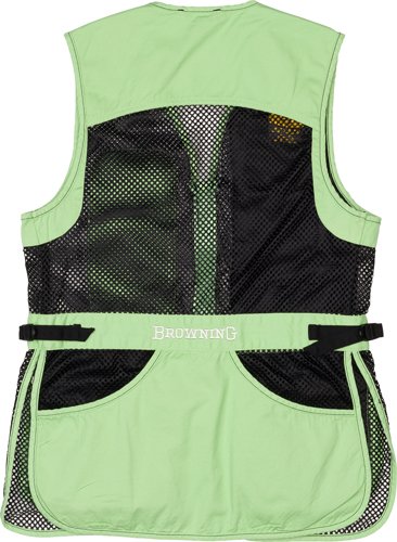 BROWNING MESH SHOOTING VEST R- - HAND WOMEN'S XL BLACK/NEOMINT