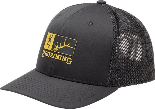 308018991.jpg BROWNING CAP ELK RIDGE 110MESH - BACK REC PATCH BLACK/GOLD