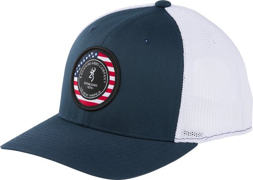 BROWNING CAP FREEDOM 110 MESH - BACK CIRCLE PATCH NAVY/WHITE
