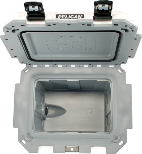 30q2whtgry_open.jpg PELICAN COOLERS IM 30 QUART - ELITE WHITE/GRAY
