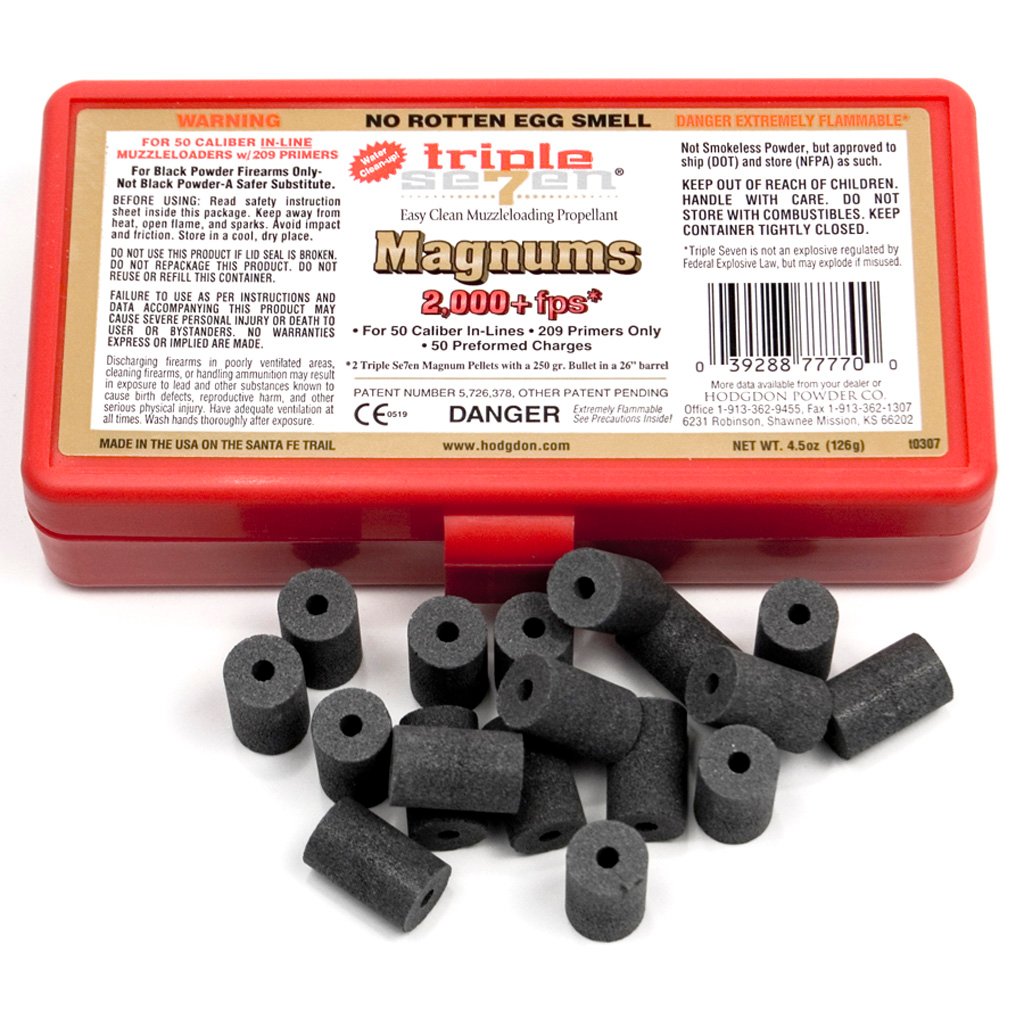 Hodgdon Triple Seven Magnum Pellets 50 cal. 50 gr. 50 pk. HAZMAT