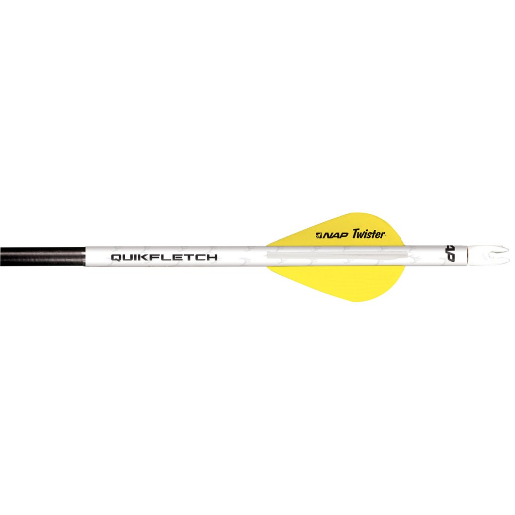 32270_1.jpg NAP Quikfletch w/Twister Vanes White/Yellow 6 pk.