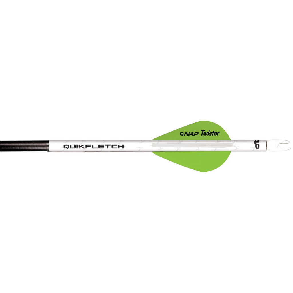 32272_1.jpg NAP Quikfletch w/Twister Vanes White/Green 6 pk.