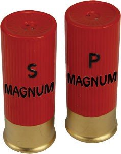 RIVERS EDGE SHOTSHELL SHAPED - SALT & PEPPER SHAKERS