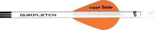NAP QUICKFLETCH W/2" TWISTER - VANES WHITE/ORANGE/ORANGE 6PK