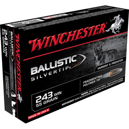 Winchester Ballistic Silvertip Rifle Ammo 243 Win. 55 gr. Ballistic Silvertip 20 rd.