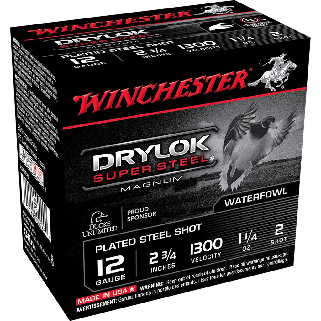 609216_1.jpg Winchester Drylok Magnum Plated Load 12 ga. 2.75 in. 1 1/4 oz. 2 Shot 25 rd.