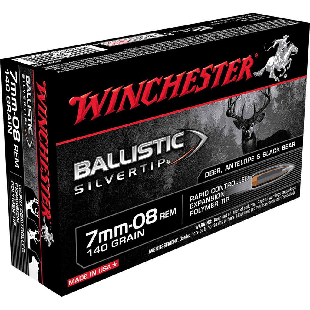 609229_1.jpg Winchester Ballistic Silvertip Rifle Ammo 7mm-08 Rem. 140 gr. Ballistic Silvertip 20 rd.