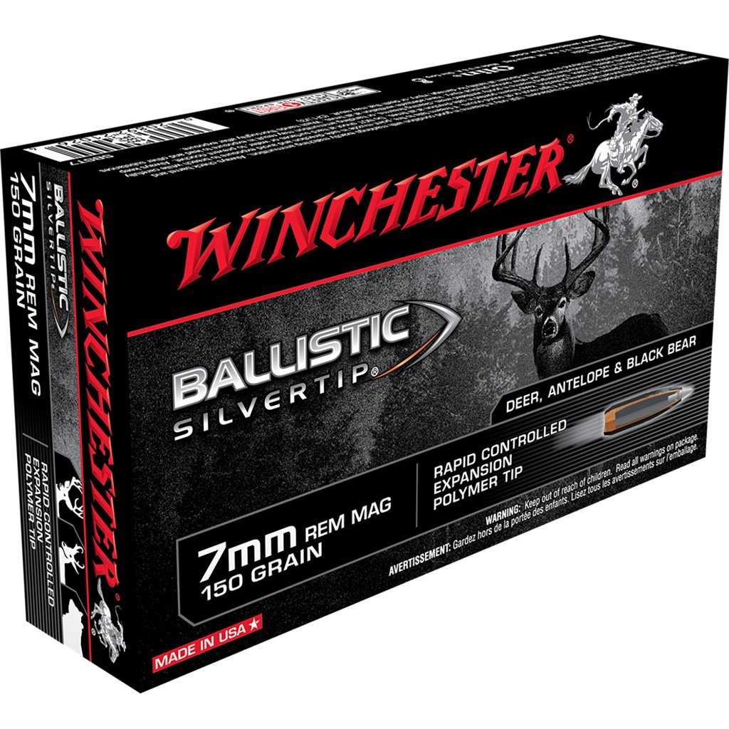 609338_1.jpg Winchester Ballistic Silvertip Rifle Ammo 7mm Rem. Mag. 150 gr Ballistic Silvertip 20 rd