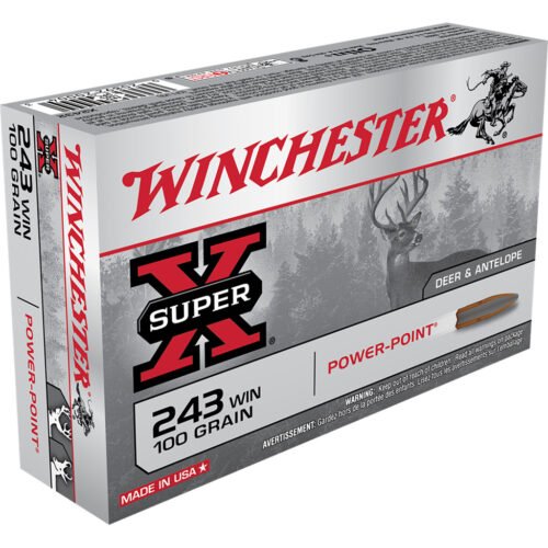 609862_1 Winchester Super-X Rifle Ammo 243 Win 100 gr. Power-Point 20 rd.