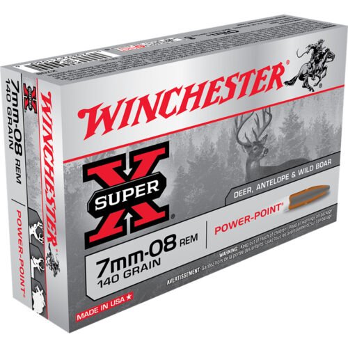609866_1.jpg Winchester Super-X Rifle Ammo 7mm-08 Rem 140 gr. Power-Point 20 rd.