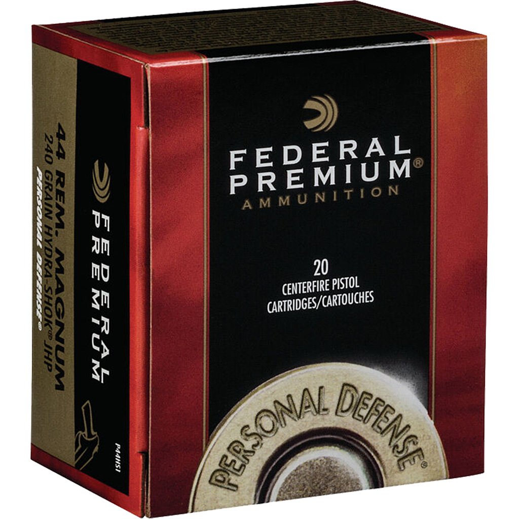 610133_1.jpg Federal Premium Personal Defense Pistol Ammo 44 Rem Mag 240 gr. Hydra-Shok JHP 20 rd.